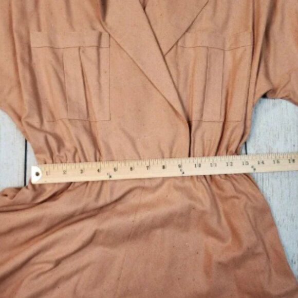 Vintage Naturelle Raw Silk Shirt Dress GEORGE GEORGIOU (L) | Western Boho Chic - Picture 4 of 8